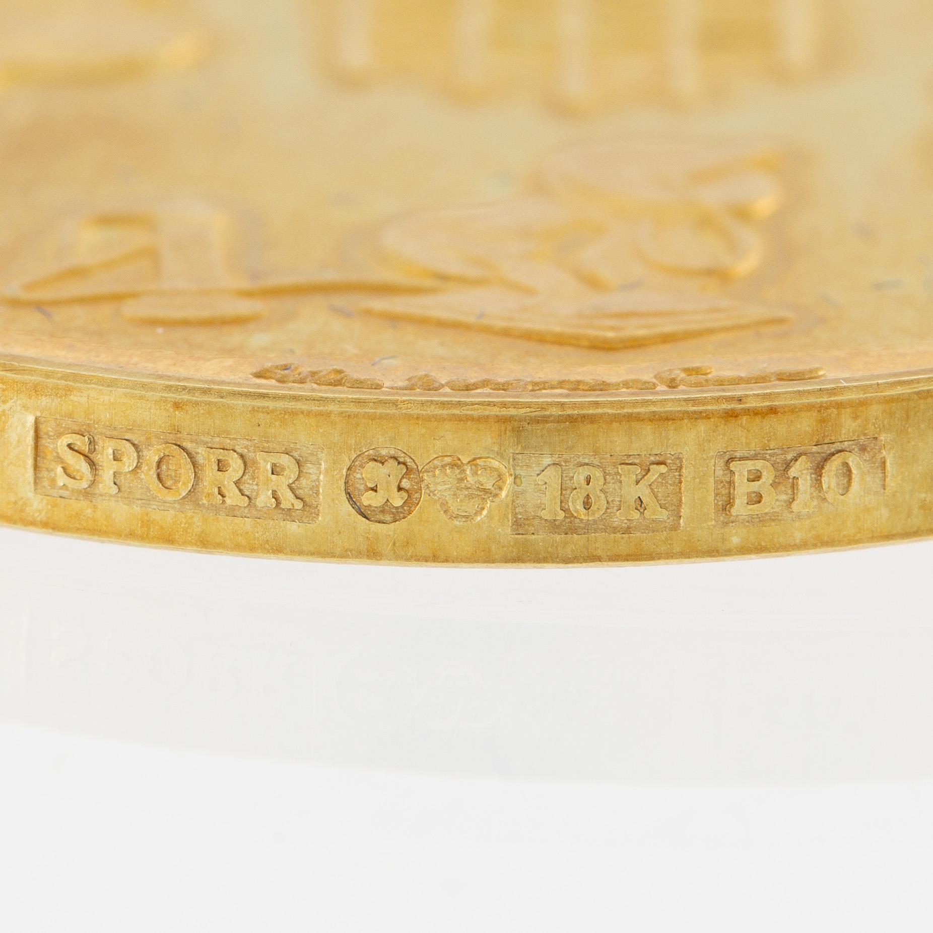 Commemorative medal, LM Ericsson 1876-1976, 18K gold, Sporrong.