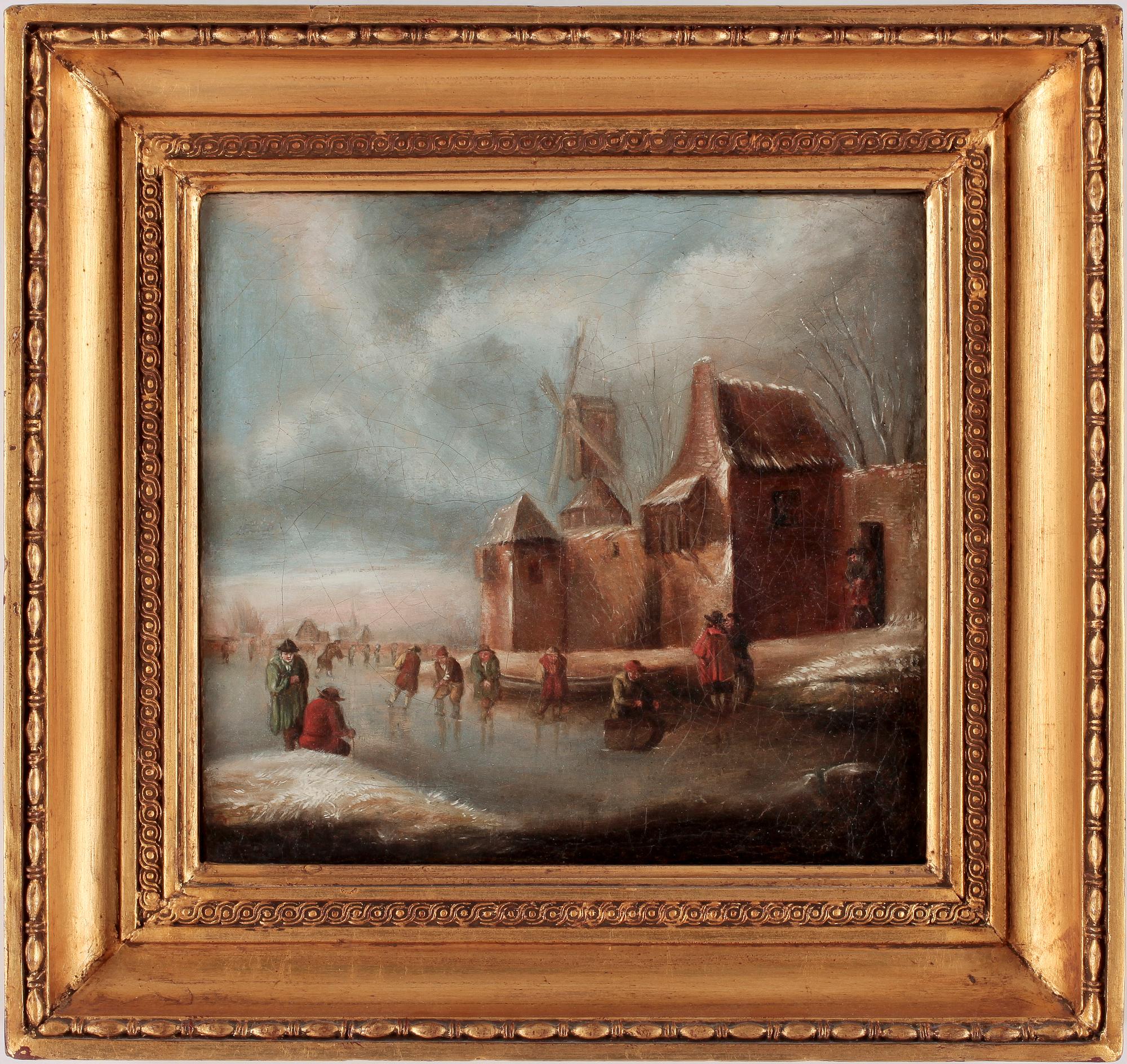 OKÄND KONSTNÄR, olja på duk, trol 1700-tal.