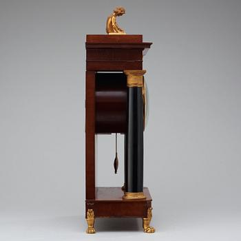 A Danish Empire 19th century mantel clock, marked "F. Jürgensen Kiöbenhavn".