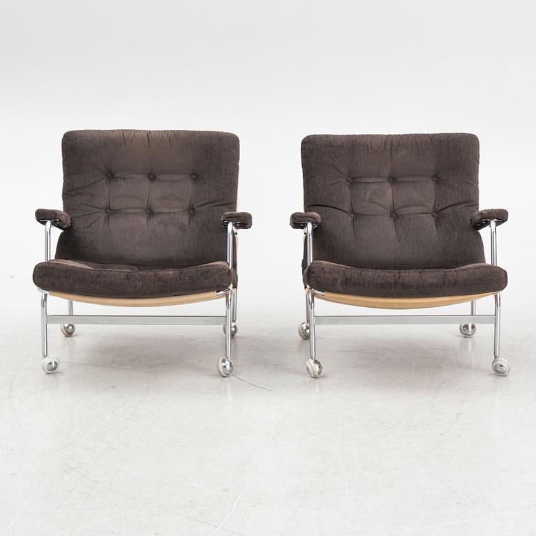 Bruno Mathsson, a pair of "Karin" armchairs, DUX.