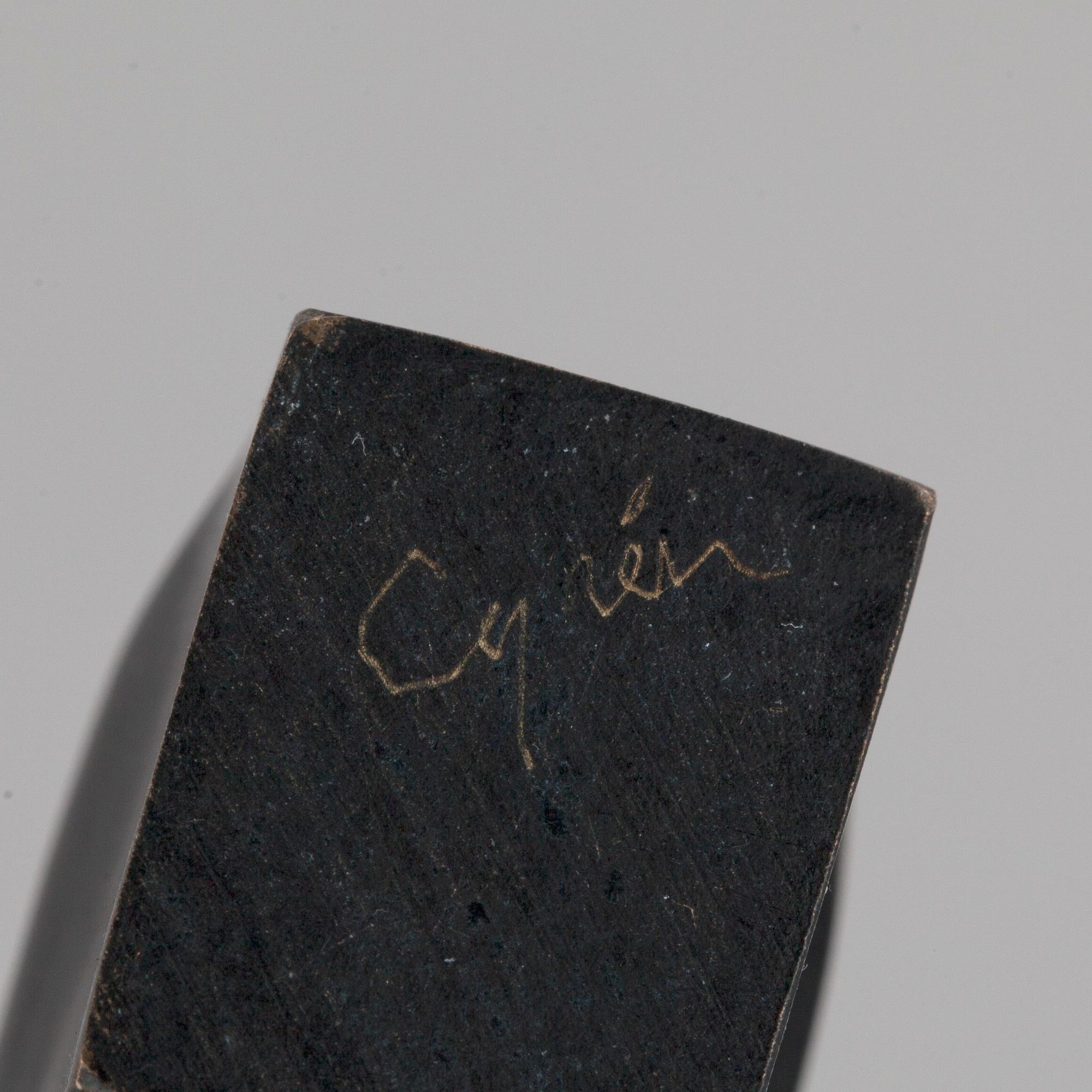 GUNNAR CYRÉN, skulptur, "Vattenbuffel", signerad.