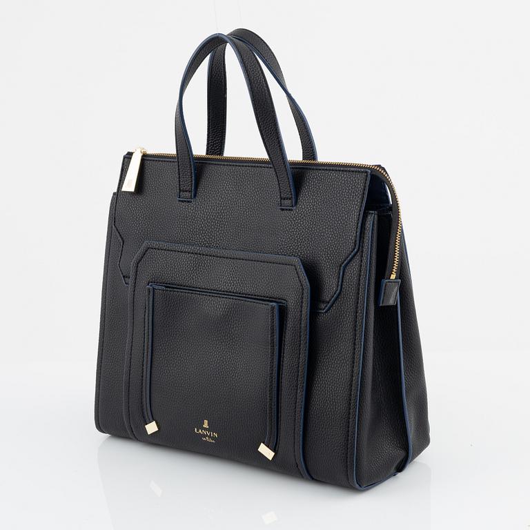 Lanvin a black leather bag.