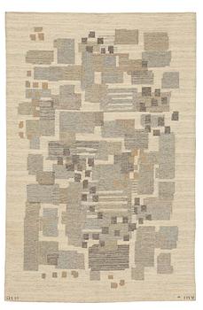 264. Inga-Mi Varneus Rydgren, a carpet, flat weave, ca 240,5-241,5 x 158-160 cm, signed JLH IMV.