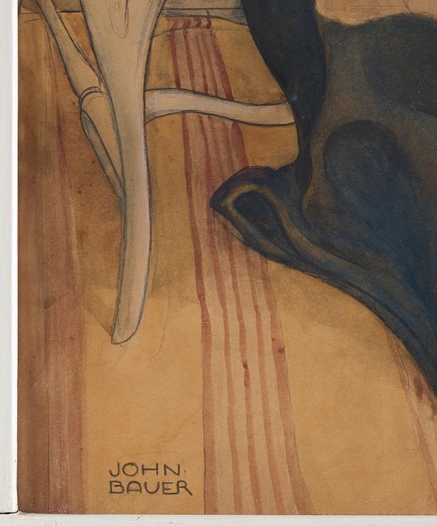 John Bauer, "BO ANNO 1903" (Porträtt av Bo Hertzman-Ericson i knäet på modern Gurli).