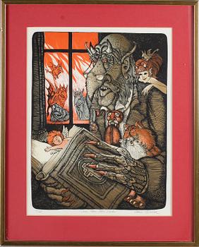 HANS ARNOLD, färglitografi, signerad, numrerad 9/125.