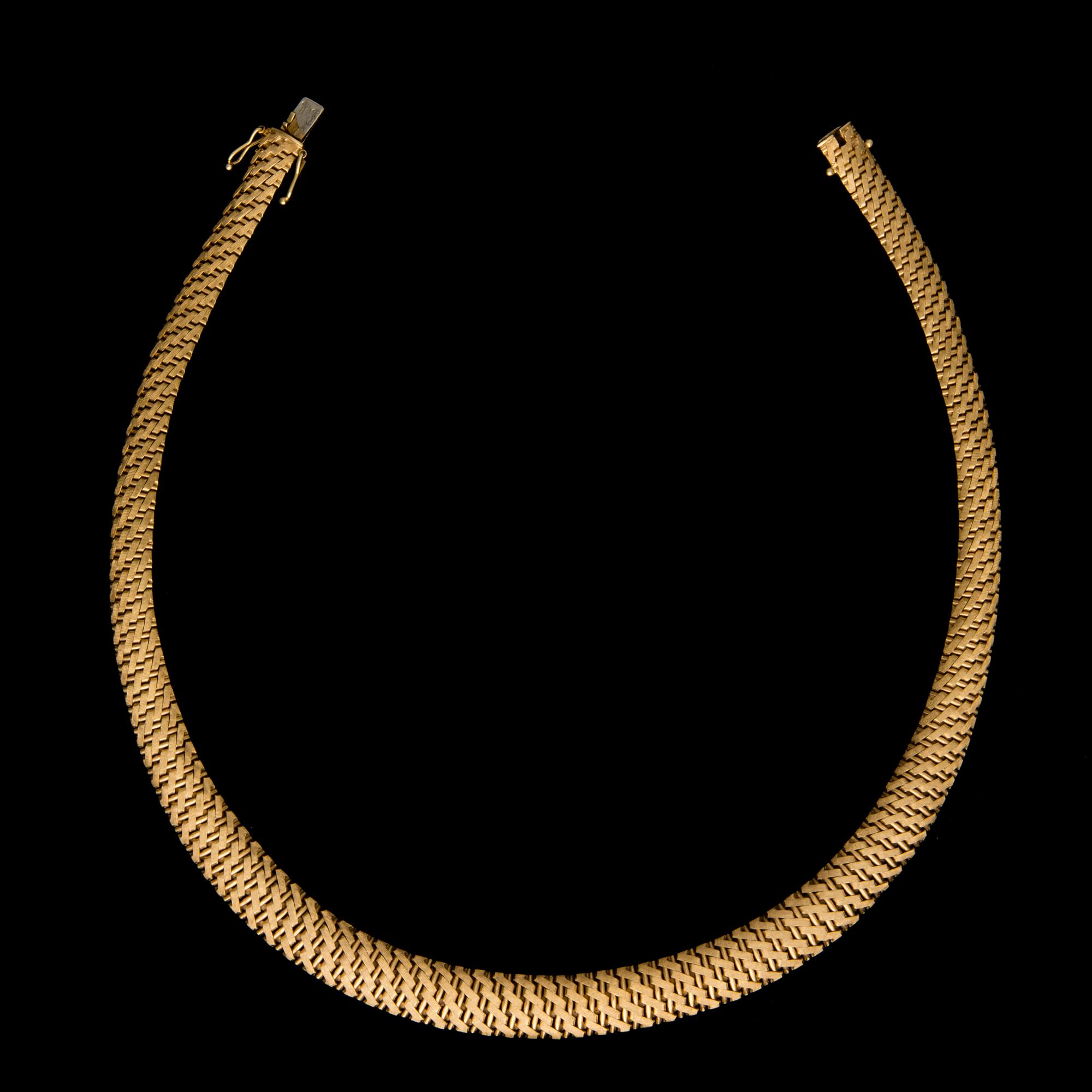 KAULAKETJU, 14K kultaa. Suomalaiset leimat 1963. Paino n. 63,4 g.