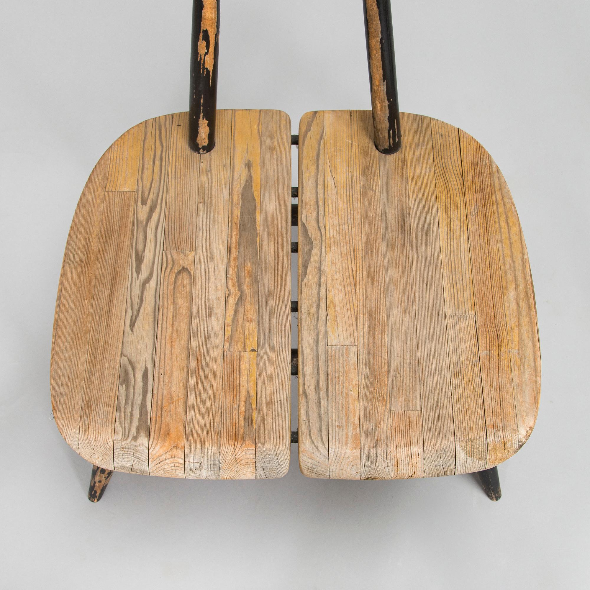 Ilmari Tapiovaara, fåtöljer ett par, "Pirkka lounge chair", Laukaan Puu 1960-tal.