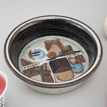 Seven stoneware and porcelain items from Rörstrand, third quarter of the 20th century.
