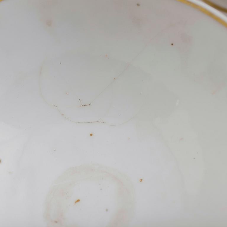 KAFFESERVIS, 16 delar, porslin senempire, 1800-talets första hälft.