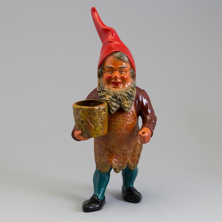 TOMTE, figurin, målad terrakotta, Tyskland, 1900-talets andra hälft.