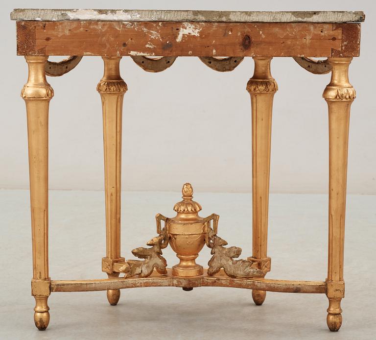 A Gustavian late 18th century console table.