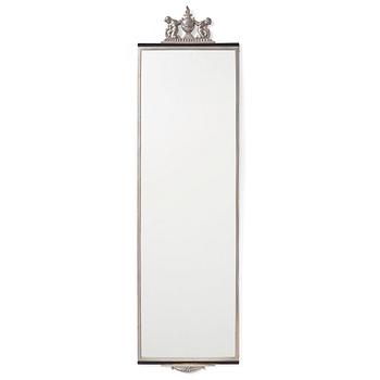 349. Oscar Antonsson, a Swedish Grace pewter framed mirror, Ystad Tenn, Sweden 1928.