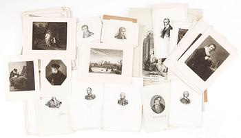PARTI GRAFIK, ca 80 st, 1700-1900-tal.