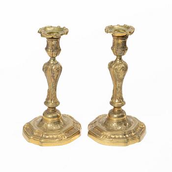 Candelabras, a pair in the Baroque style, 19th century.