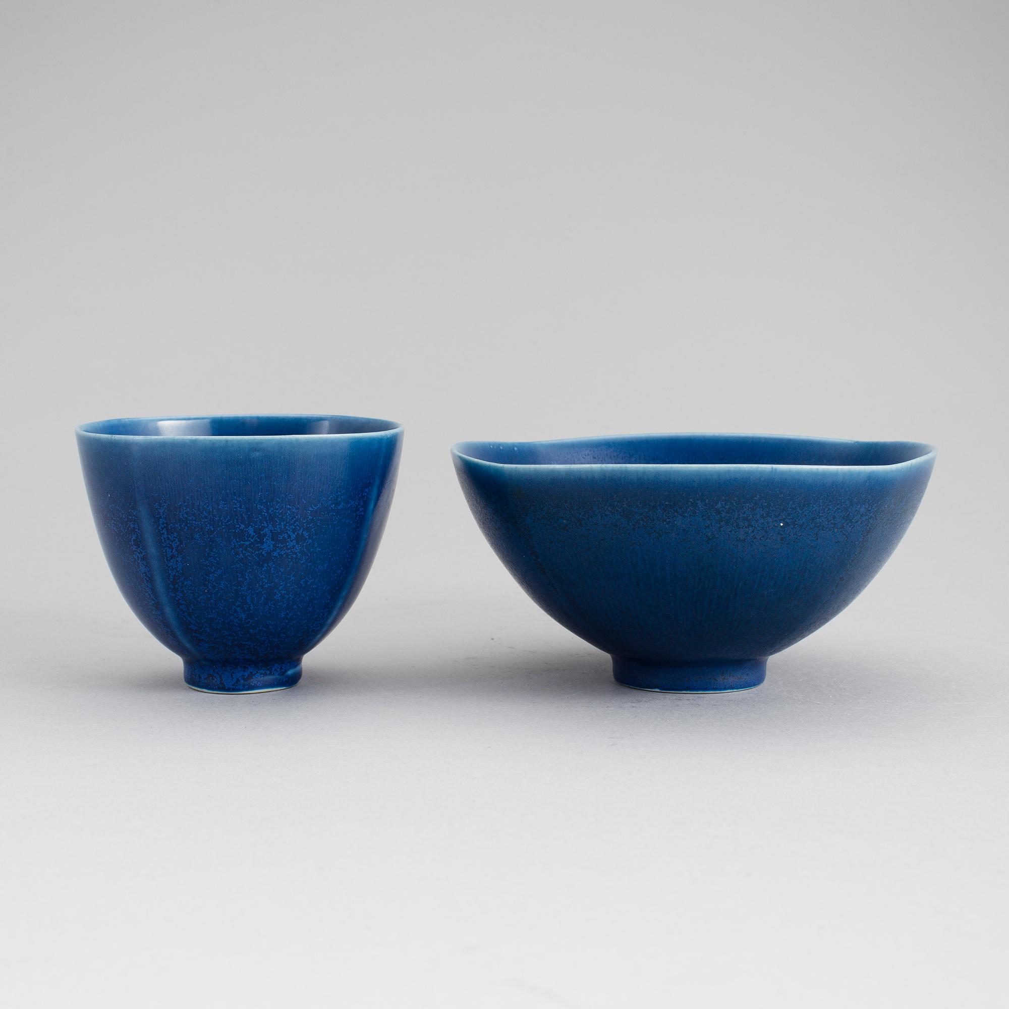 2 bowls "Selecta" by Berndt Friberg for Gustavsberg, 1950´s.
