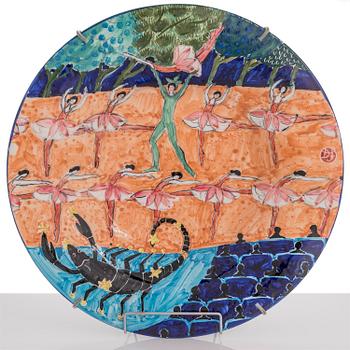 DORRIT VON FIEANDT, a decorative plate, 'Scorpio', from Horoscope series, signed DF Arabia. 1993-1997.