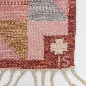 Ingegerd Silow, a 'Föllinge' flat weave carpet, signed IS, c. 229 x 167 cm.