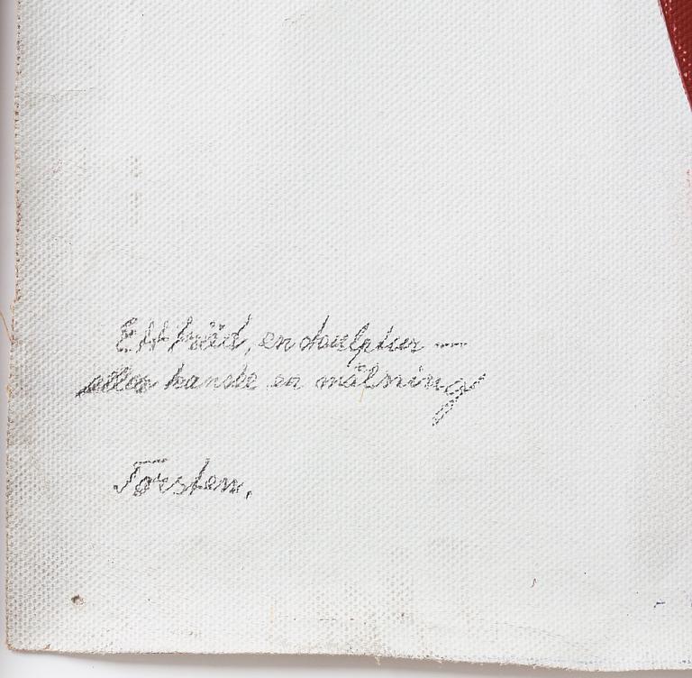 Torsten Andersson, "Ett träd, en skulptur - eller kanske en målning".