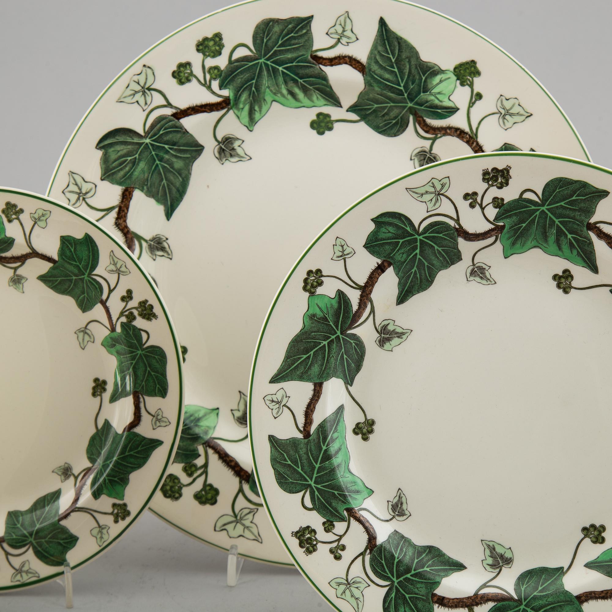 A part Wedgwood dinner service, 'Napoleon Ivy'. (55 pieces).