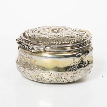 A silver gilt Rococo box, 18th century.