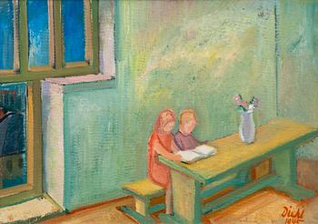 539. Gösta Diehl, CHILDREN READING.
