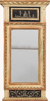 Mirror, late Gustavian style, first half of the 19th century.