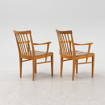 A pair of 'Vardags' oak armchairs by Carl Malmsten, second half of the 20th Century.