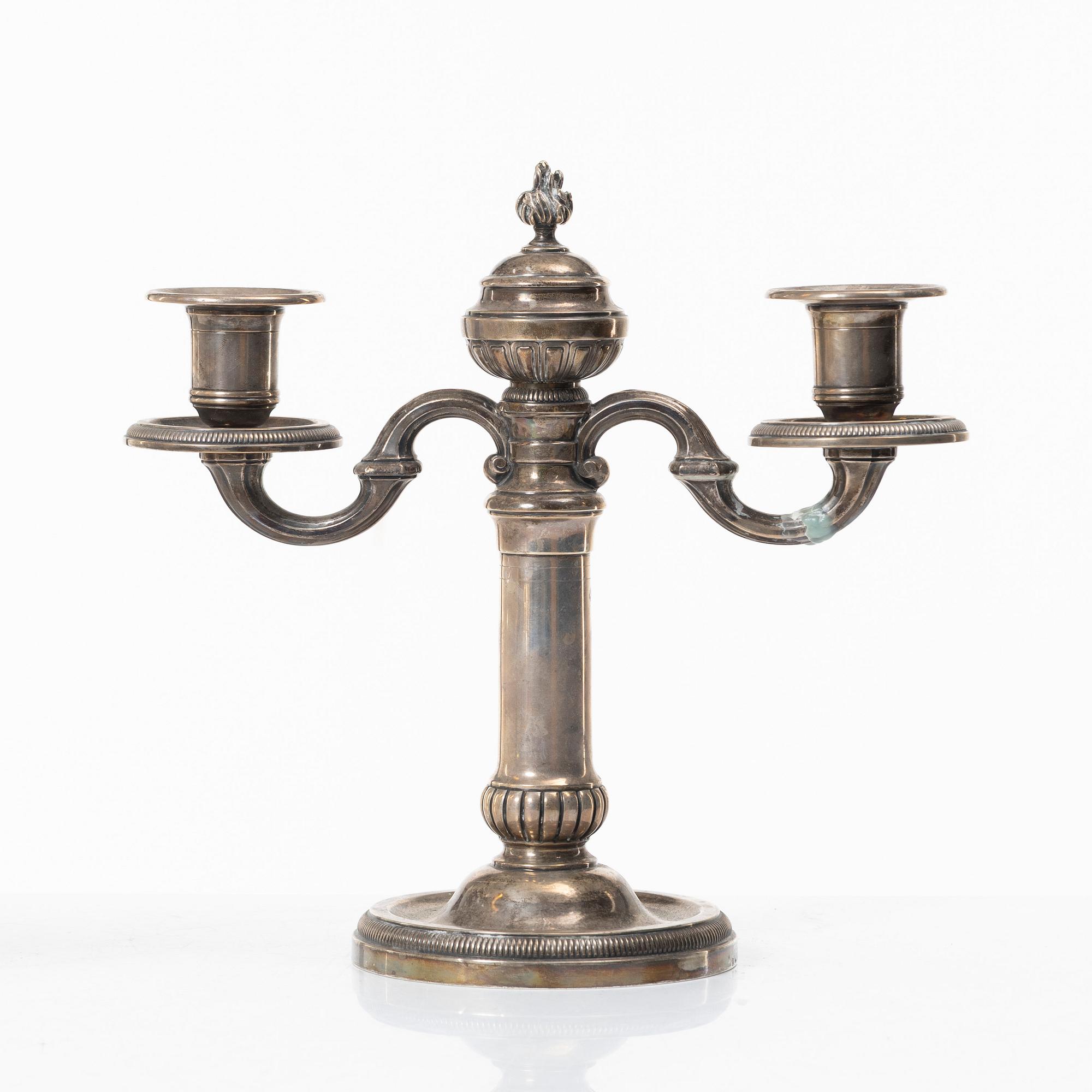 Kandelabrar, silver, ett par, Tetard Frères, Frankrike, omkring år 1900.