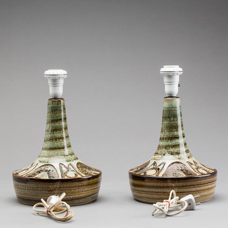 TWO DANISH TABLE LAMPS.