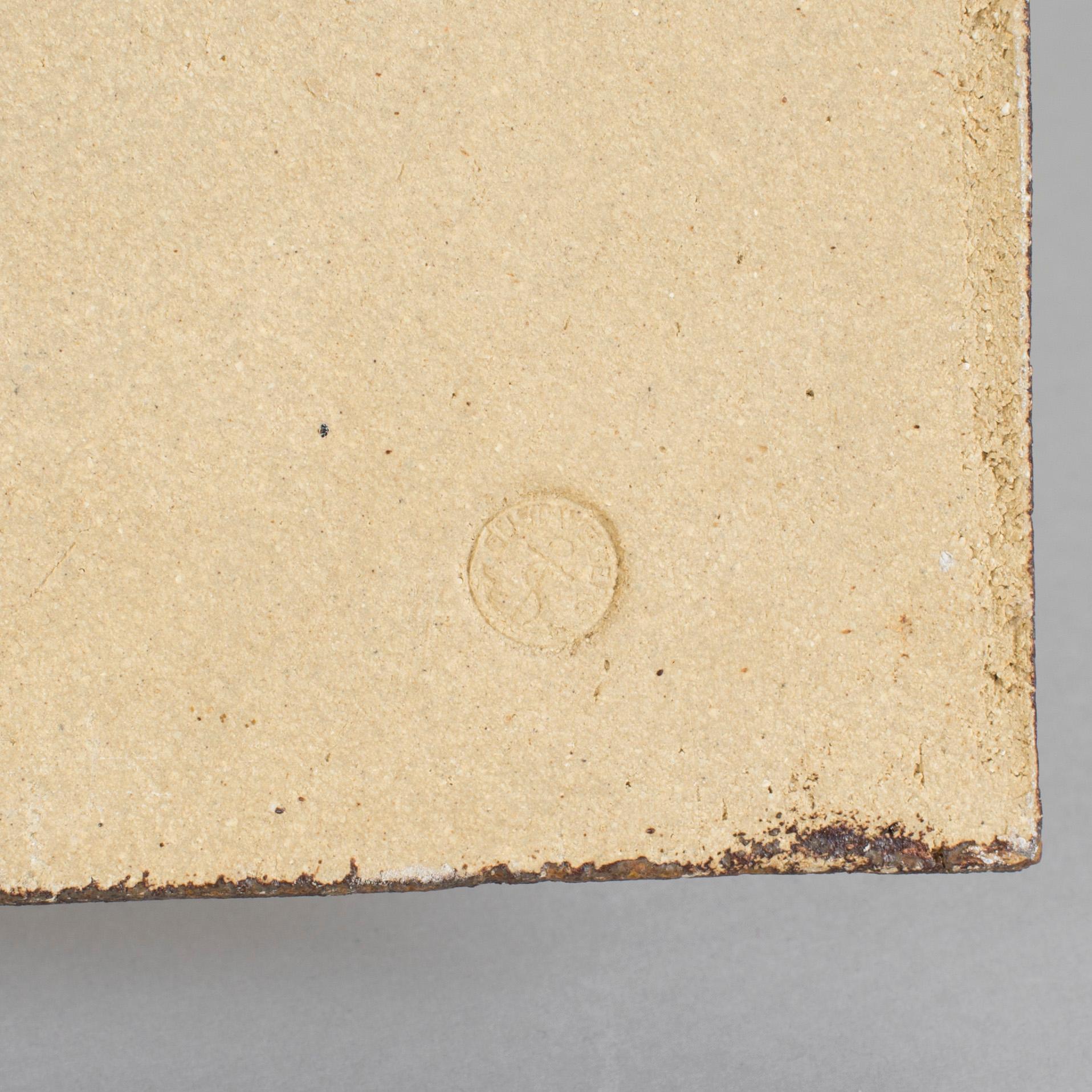 STIG LINDBERG, väggplatta, stengods. Gustavsberg 1970-tal.