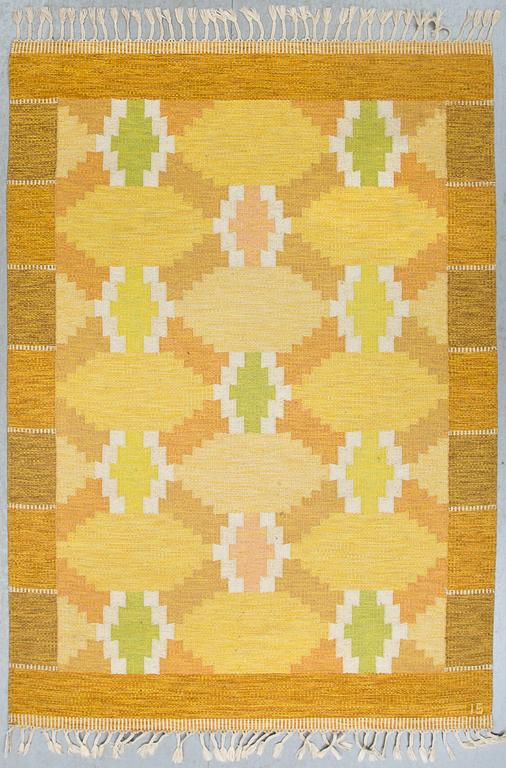 MATTA, rölakan. Monogramsignerad IS, Ingegerd Silow, 1900-talets mitt. Ca 233 X 165 cm.