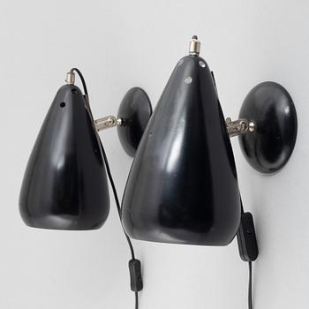 A pair of model 141115-1 'Turbine' lamps, Asea.