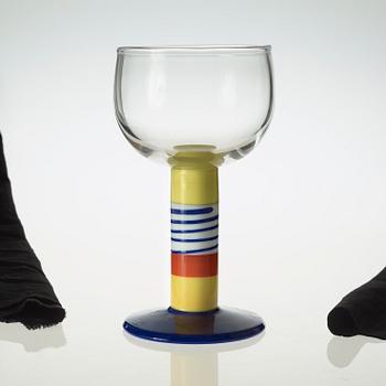 A Gunnar Cyrén glass goblet, Orrefors 1967.