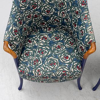 Umberto Asnago, armchairs, a pair, “Progetti”, Giorgetti, 2000s.