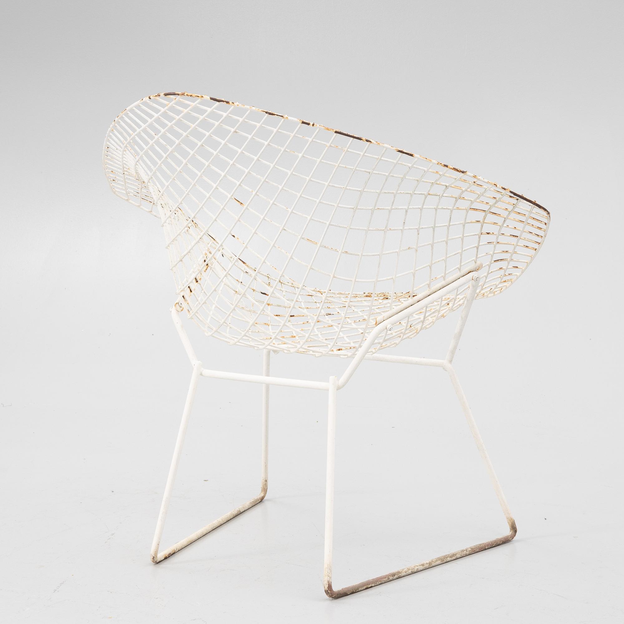Harry Bertoia, fåtölj, "Diamond Chair", 1900-talets andra hälft.