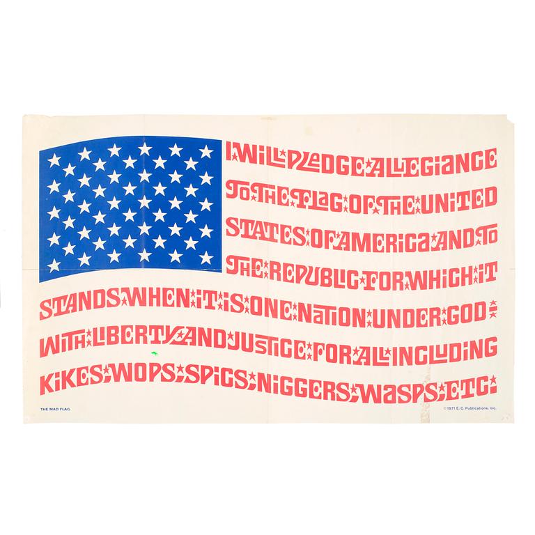 PSYKADELISKA AFFISCHER, 2 st, offset, affisch, "The mad flag", 1971, samt "Move", 1967.