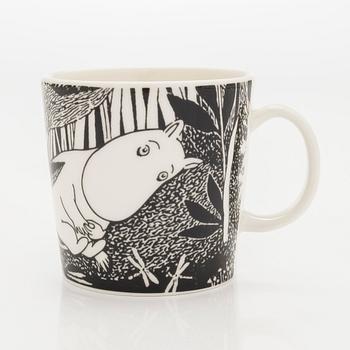 A Moomin mug, 'Moomintroll daydreaming', vitro porcelain, Moomin Characters, Arabia 2005.
