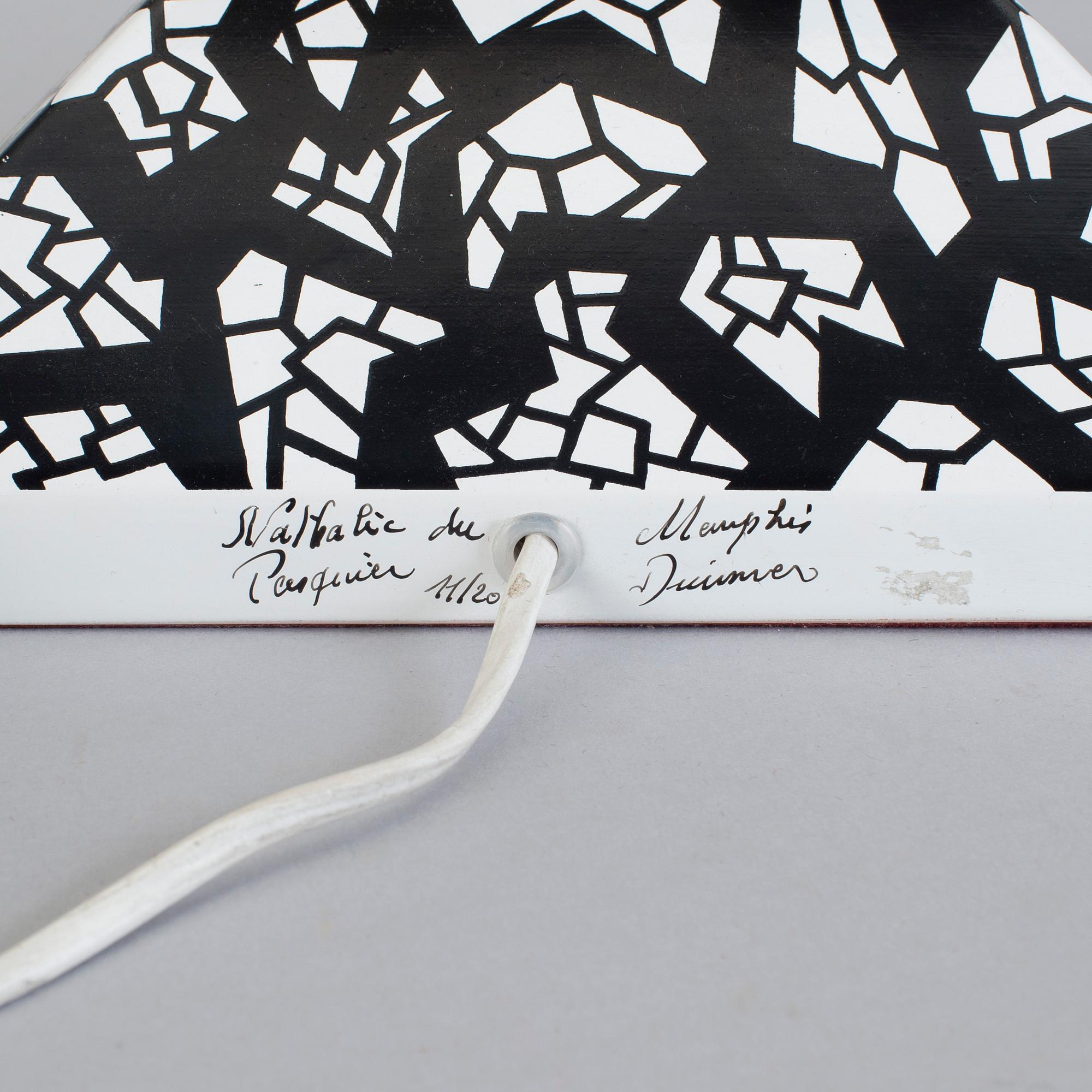 NATHALIE DU PASQUIER, bordslampa, "Drimmer Table Lamp", Memphisgruppen, signerad samt numrerad 11/200.