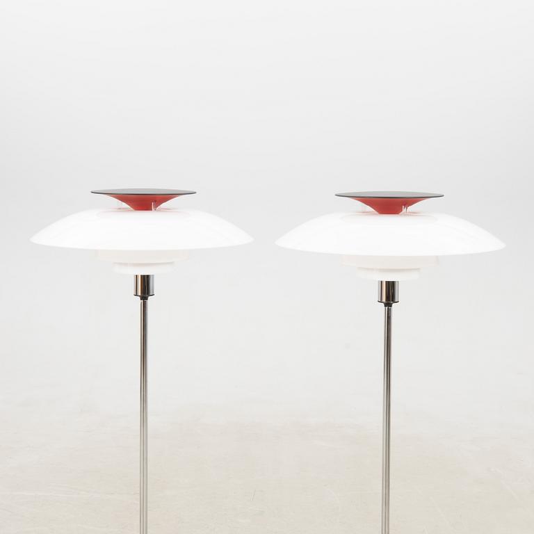 Poul Henningsen, a pair of floor lamps, "PH 80" for Louis Poulsen Denmark.