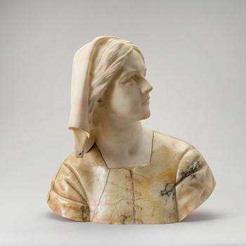 OKÄND KONSTNÄR, alabaster, bär signatur, sannolikt sekelskiftet 1900.