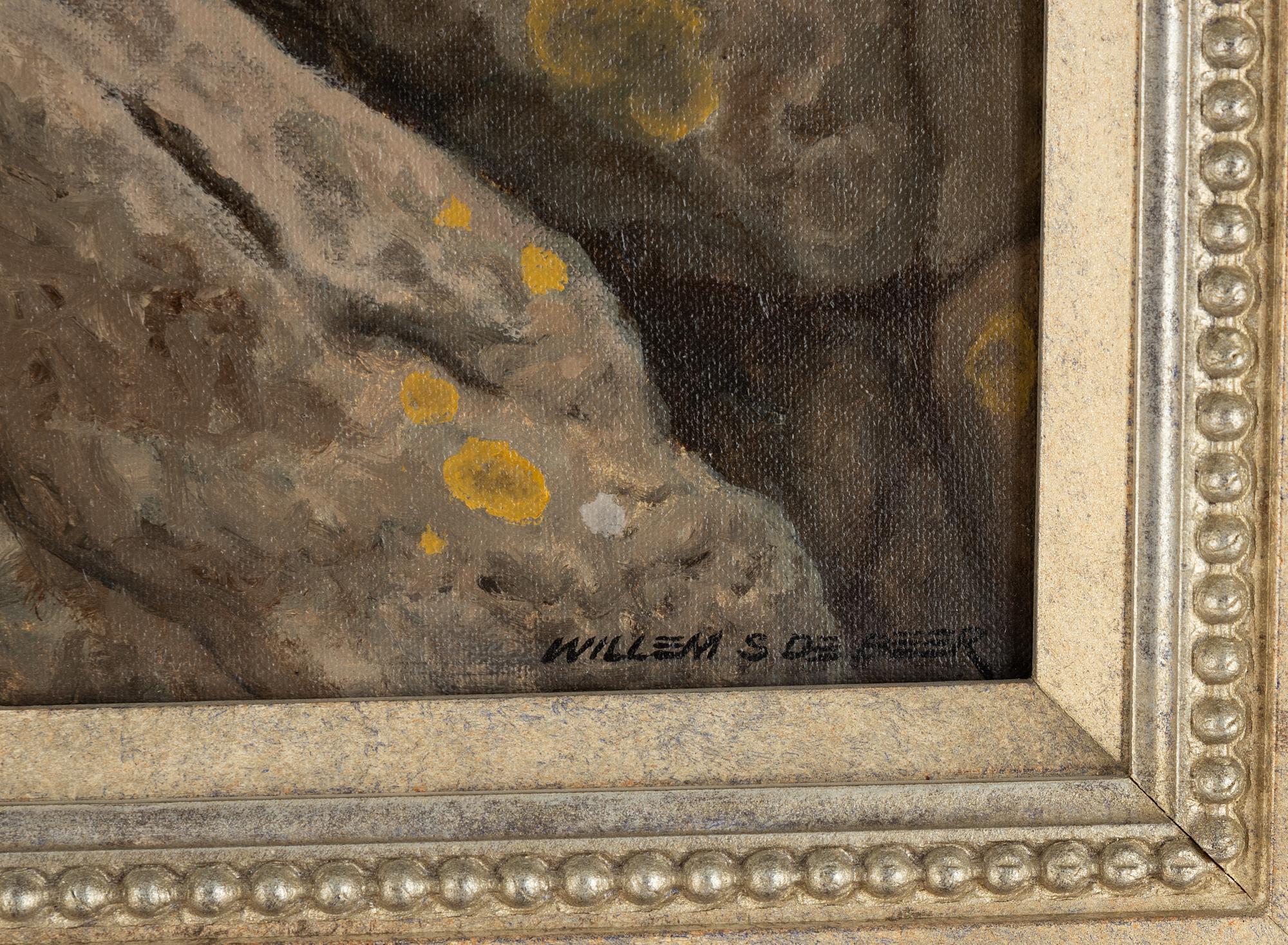 Willem Sternberg de Beer, diptych, oil on canvas, signed.