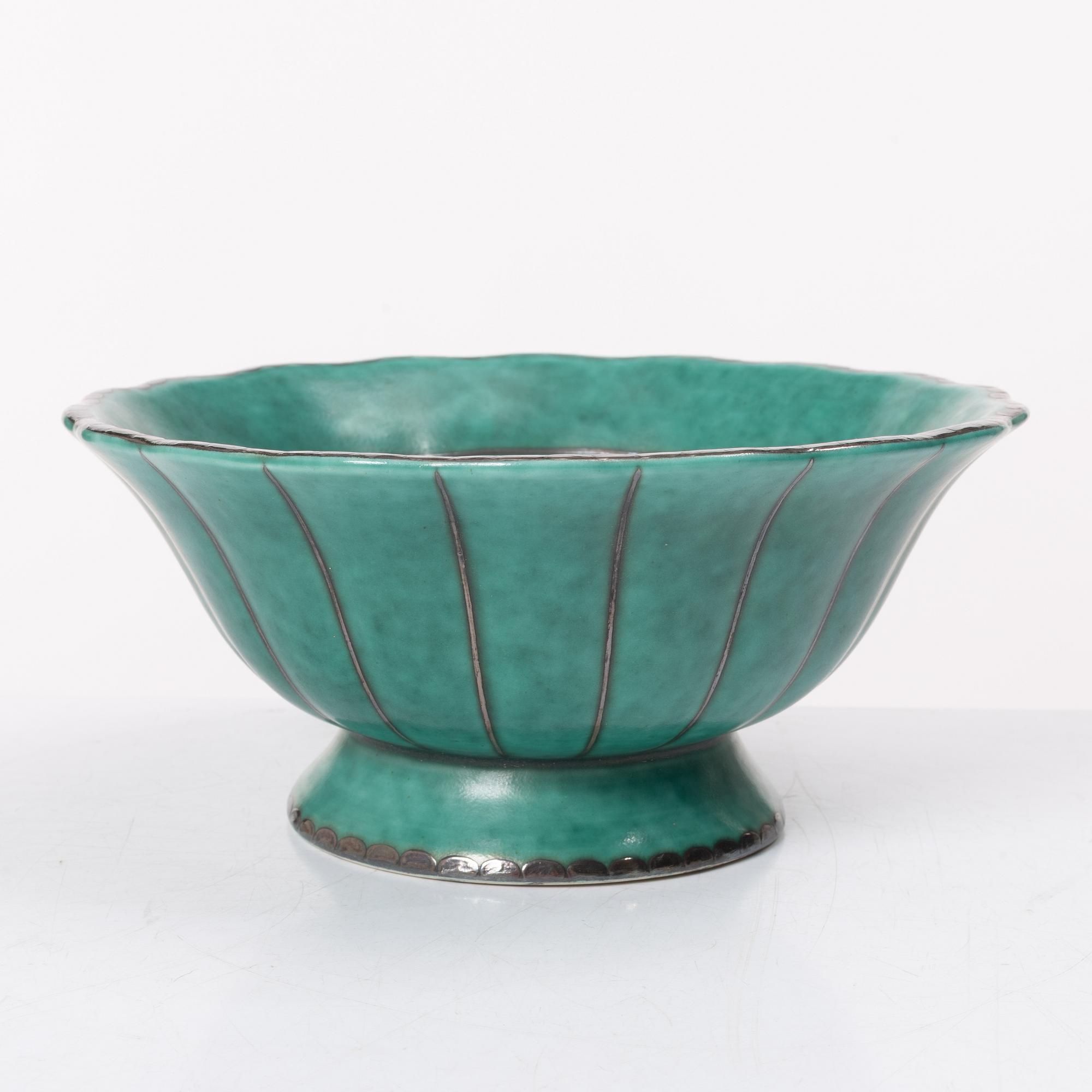 Wilhelm Kåge, a set of four "Argenta" pieces, Gustavsberg.