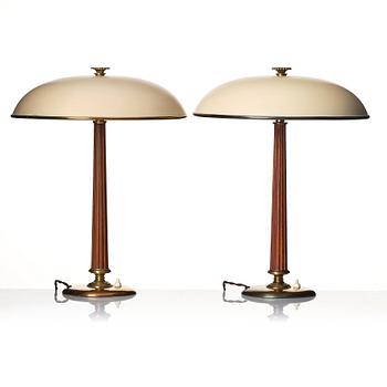 Erik Tidstrand, or Bertil Brisborg (Sweden, 1910-1993), a pair of table lamps, model "30246", Nordiska Kompaniet 1940s.