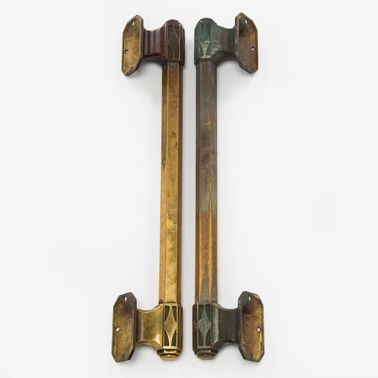 Door handles, 2 pcs, exterior and interior handles, 1920s.