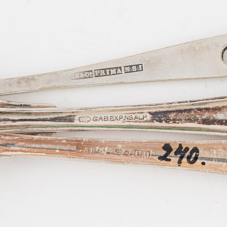 20 pieces of silver sandwish cutlery, model Swedish, GAb, Stockholm, 1956-58.