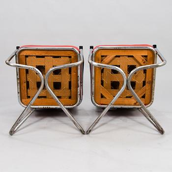 Two 1930/1940's armchairs / hairdressing chairs.