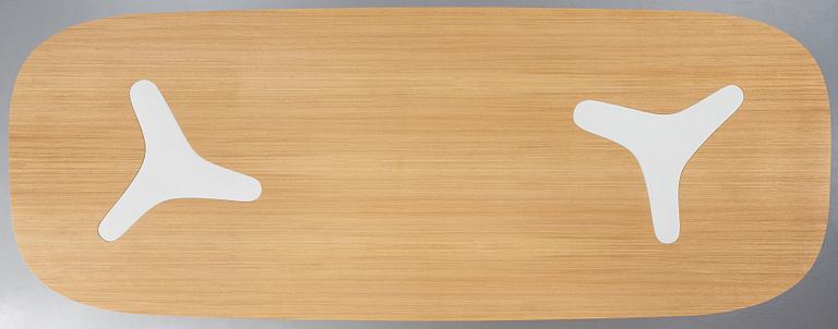 India Mahdavi, an oak and ceramic dinner table, designed for a project at Svenskt Tenn, Sweden in 2022.