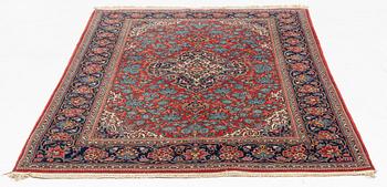 Rug, semi-antique Keshan. 205 x 142 cm.