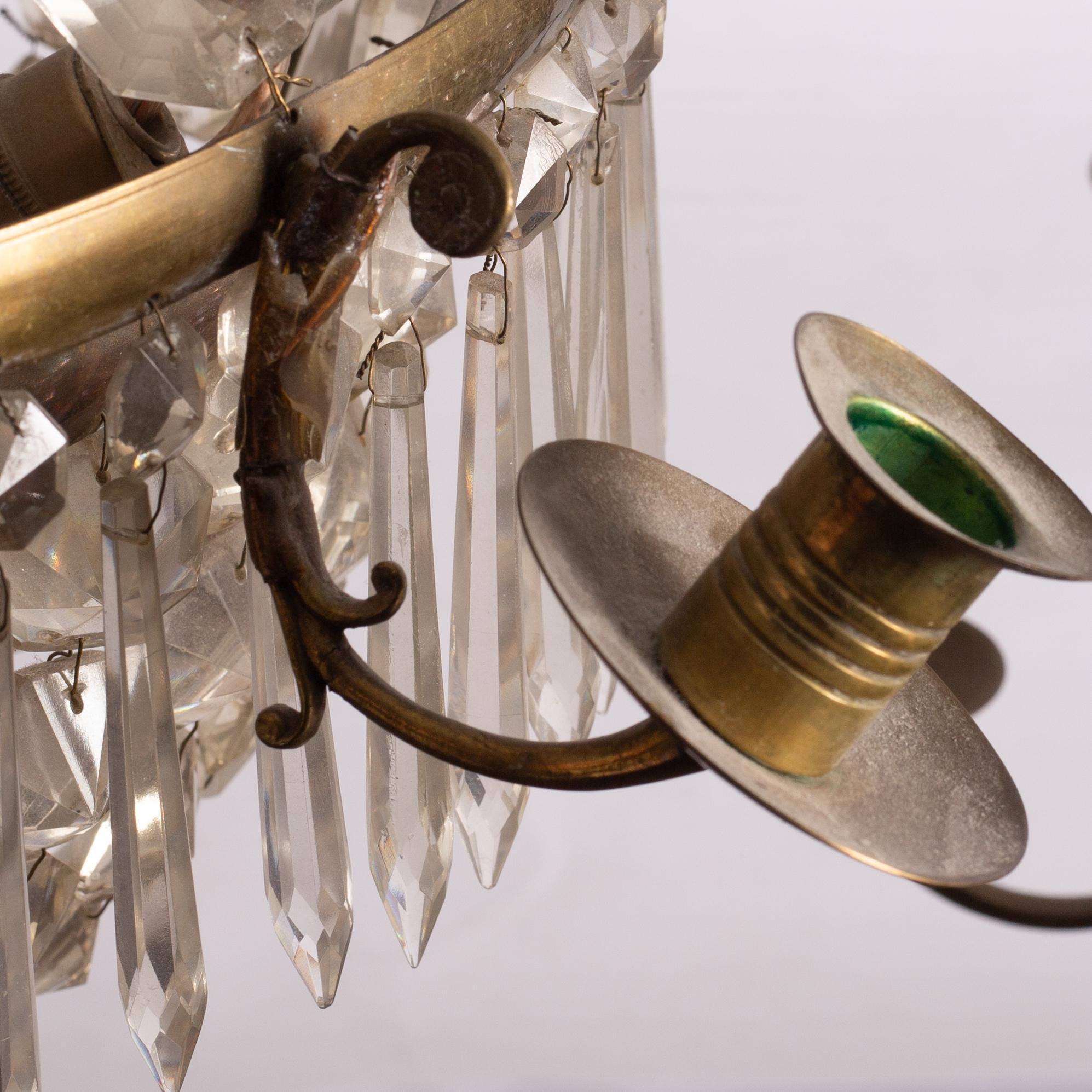 Chandelier, Empire style, mid-20th century.