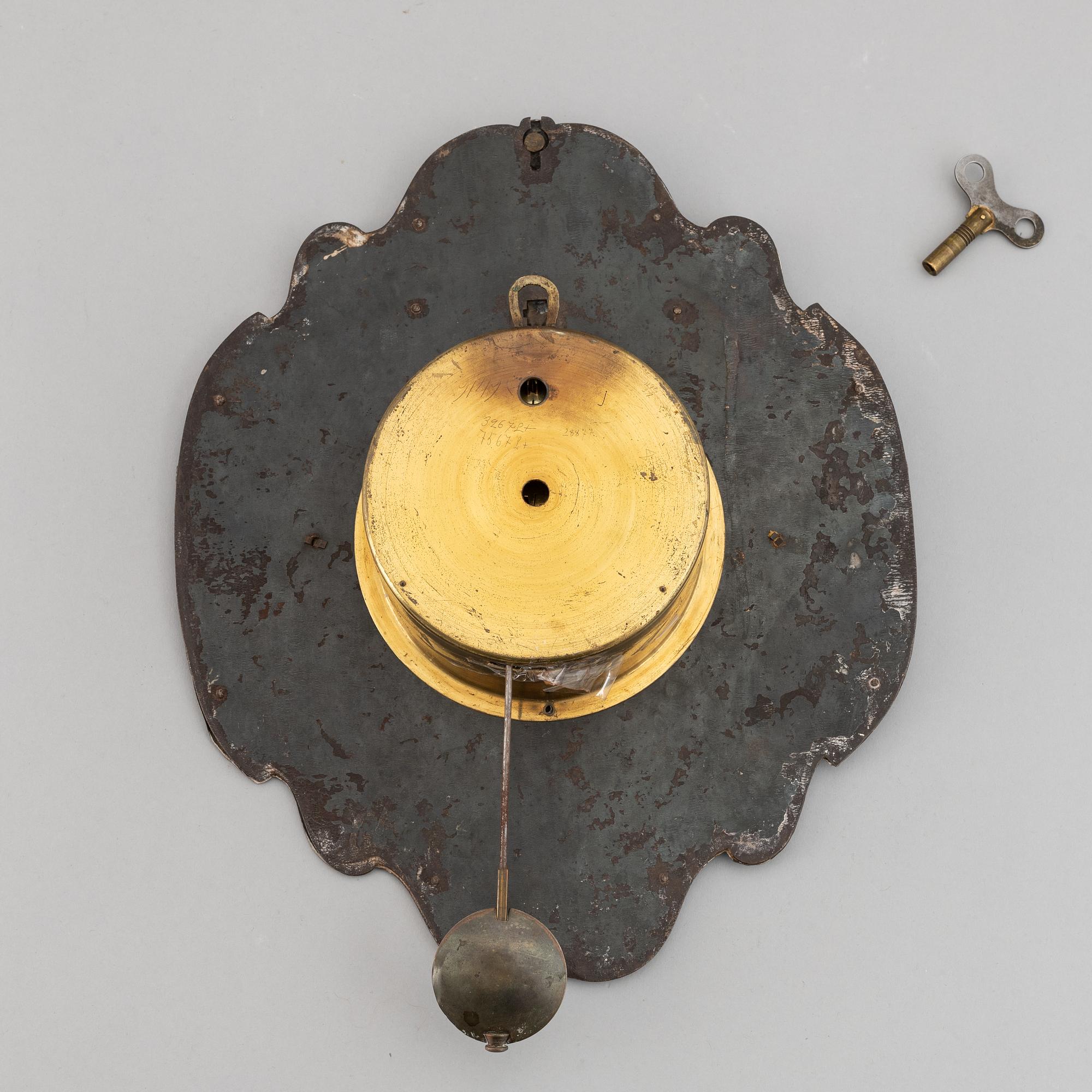 Wall clock, 18th century and later.